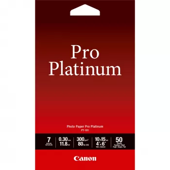 Papel fotográfico Canon PT-101 Pro Platinum 4x6 pulgadas – 50 hojas