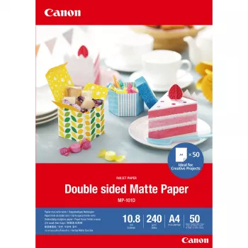 Papel mate a doble cara Canon MP-101D, A4, 50 hojas, mate, 240 g/m², A4, 10,8 µm, 50 uds.