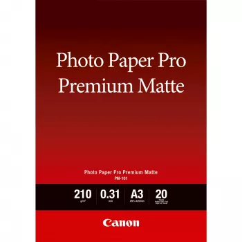 Papel fotográfico mate premium Canon PM-101 A3 – 20 hojas