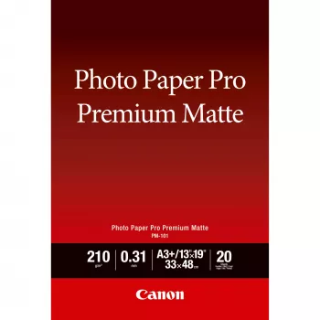 Papel fotográfico mate premium Canon PM-101 A3 Plus – 20 hojas