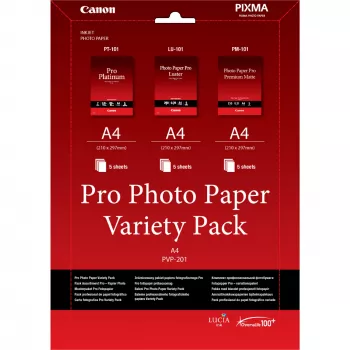 Papel fotográfico Canon PVP-201 Pro surtido A4 - 15 hojas