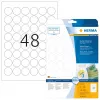 Etiquetas autoadhesivas HERMA removibles A4 Ø 30 mm 1200 uds.