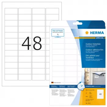 Etiqueta autoadhesiva para impresora HERMA Labels A4 film exterior 45,7x21,2 mm