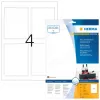 Etiquetas de impresora autoadhesivas HERMA para botellas A4 inyección de tinta 90x120 mm