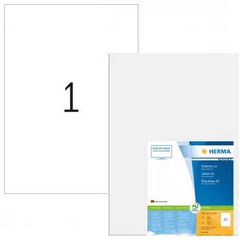 Etiquetas A3 Premium HERMA 8692 297x420 mm blanco papel mate