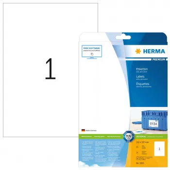 Etiqueta de impresora autoadhesiva HERMA Labels Premium A4 210x297 mm
