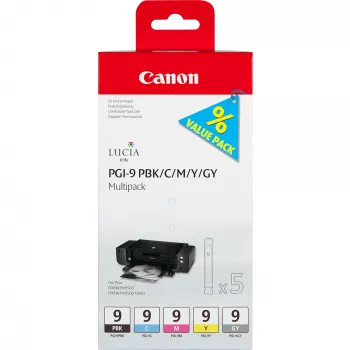 Canon PGI-9 PBK/C/M/Y/GY 5 cartuchos de tinta multipack