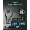 Soporte para monitor icybox 61085 para 2 monitores con fijación a mesa – soporte de mesa de doble brazo para monitor