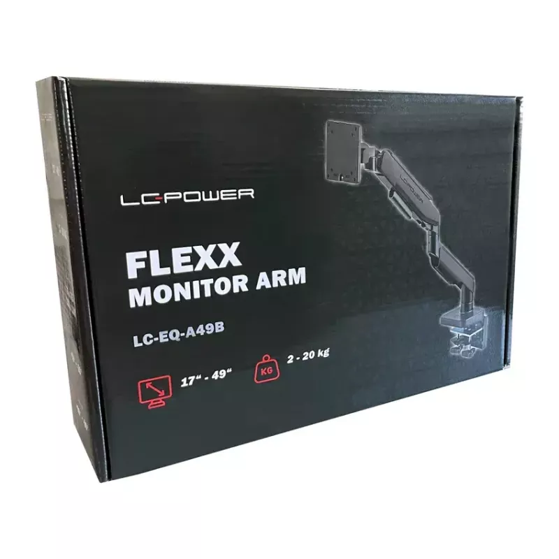 Soporte para monitor LC-Power LC-EQ-A49B 124,5 cm negro pinza 20 kg
