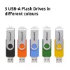 INTENSO Office Line pack múltiple de memorias USB 5×64 GB, USB-A, USB 3.2 Gen 1, Swivel, multicolor
