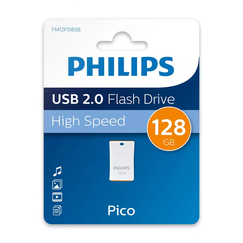 Philips Pico memoria USB 128 GB USB Type-A 2.0 naranja, blanco