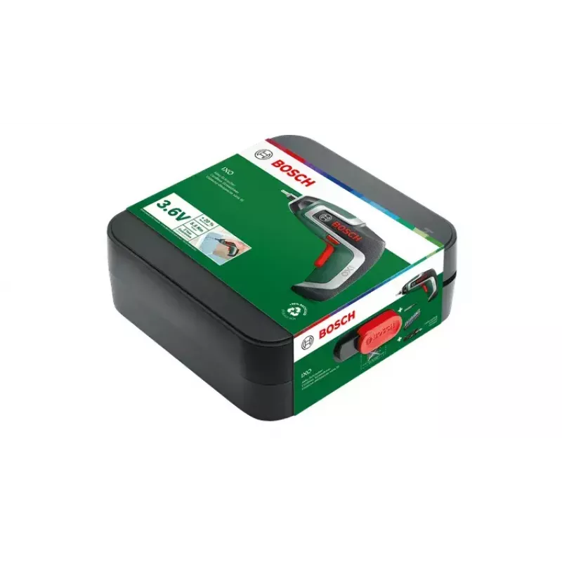 Bosch IXO 7 Set atornillador inalámbrico, 3,6 V, 2,0 Ah Li-Ion, verde/negro