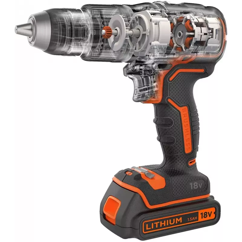 Atornillador a batería Black & Decker BL188KB-QW 18V litio, naranja