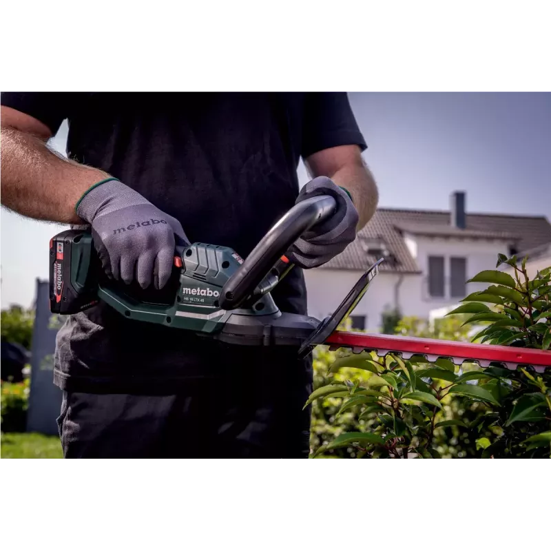 Metabo HS 18 LTX 55 Cortasetos a batería con cuchilla de doble filo, 18 V, longitud de corte 55 cm, solo herramienta