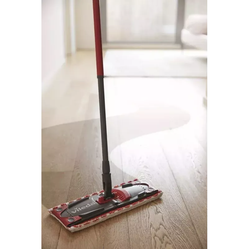 Sistema de fregado Vileda SuperMocio Revolution un cubo negro rojo blanco