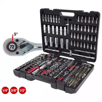 Juego de vasos KS Tools 918.0795 195 piezas imperial 10 kg