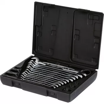 KS Tools GEARplus 503.4265 juego de llaves de carraca de anillo, 12 piezas, en maletín