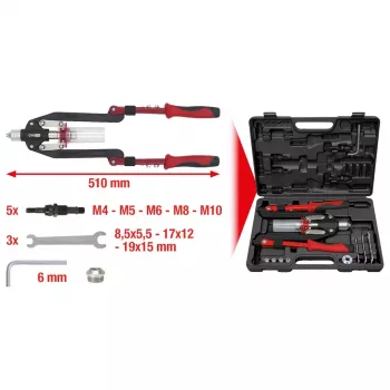 Remachadora KS Tools 150.9630 peso 2,67 kg