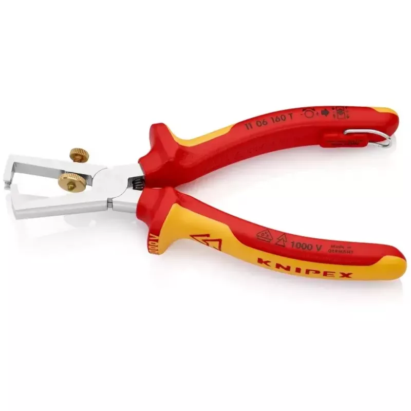Knipex 11 06 160 T alicates pelacables aislados con muelle de apertura, 160 mm