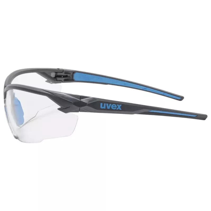Uvex suXXeed 9181265 gafas de protección, lente transparente, policarbonato, antracita/azul