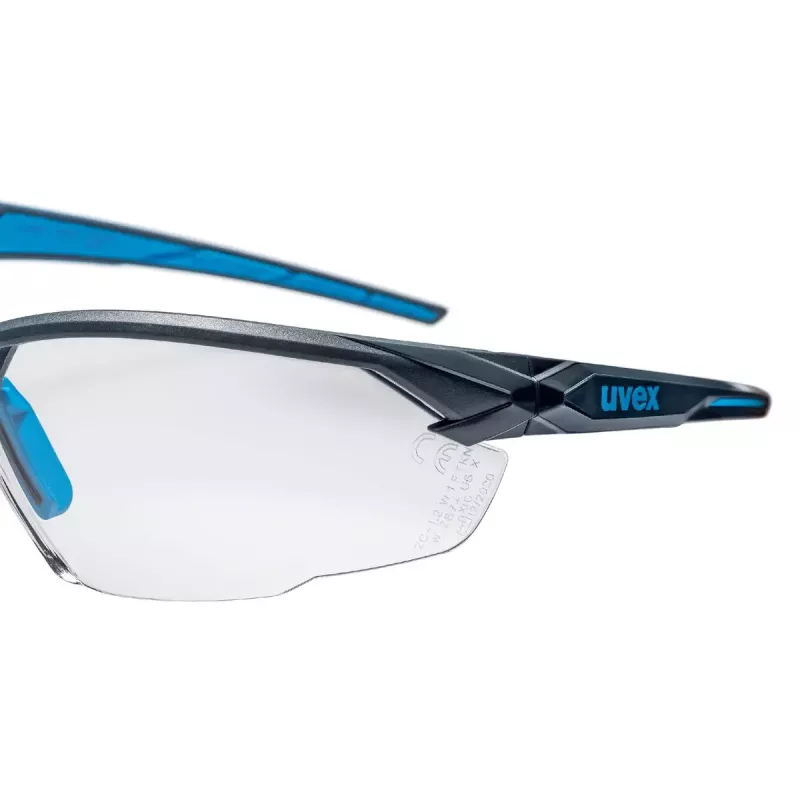 Uvex suXXeed 9181265 gafas de protección, lente transparente, policarbonato, antracita/azul