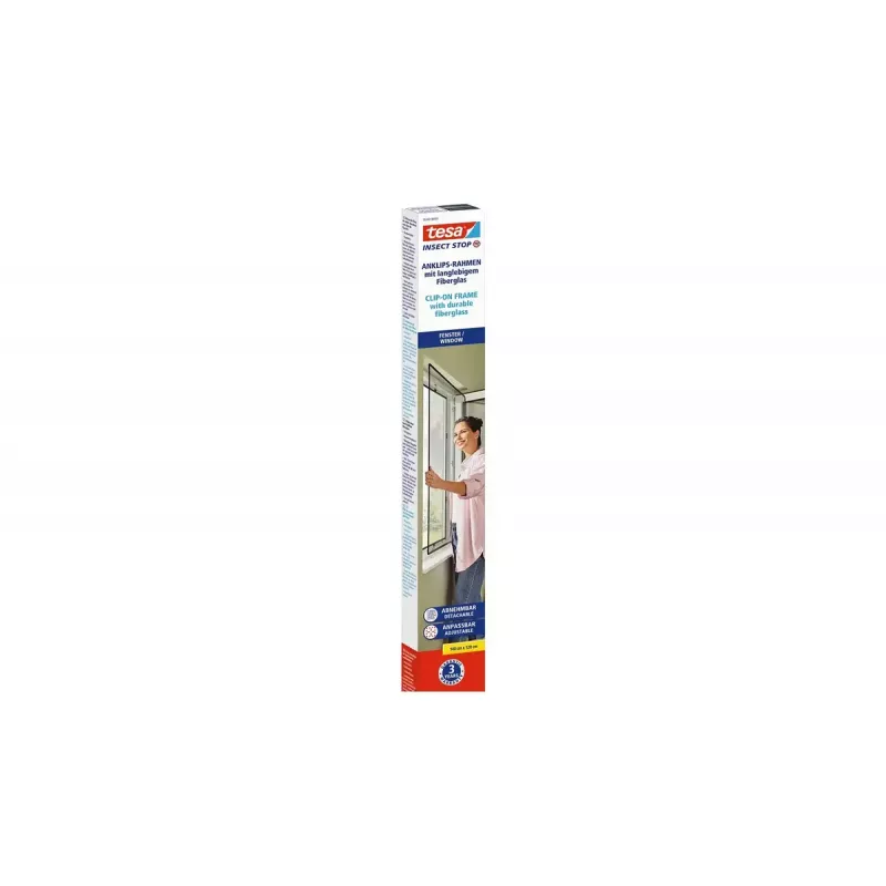 tesa Insect Stop Clip On 55360-00001-00 mosquitera, 1,2 x 1,4 m, antracita