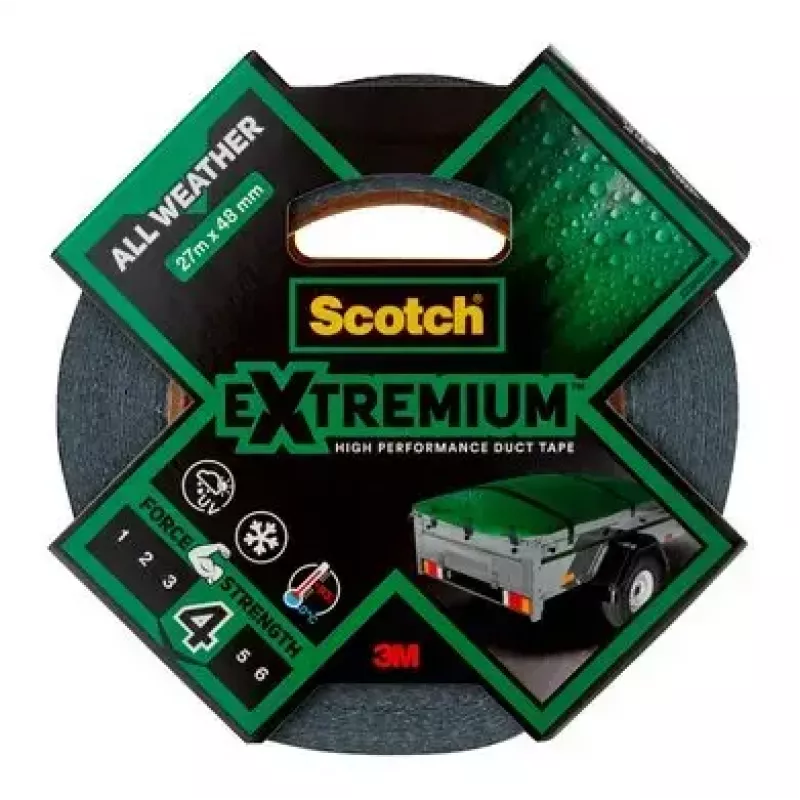 Cinta 3M Extremium gris 27,4 m para agrupar reparar impermeable