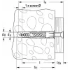 Taco para pared Fischer universal UX verde 6 x 35 R
