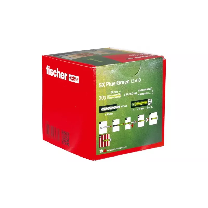 Taco expansivo Fischer 567812 60 mm verde 20 piezas