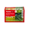 Set de tornillos y tacos Fischer 567813 45 piezas verde