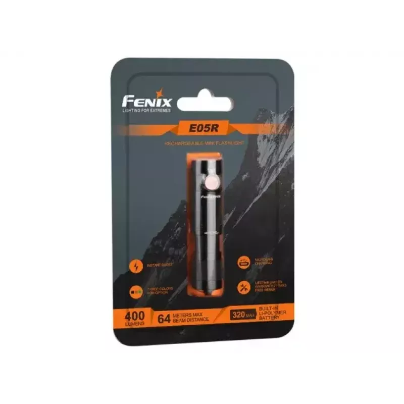 Linterna Fenix E05R negro linterna de mano LED duraluminio IP68 30 h