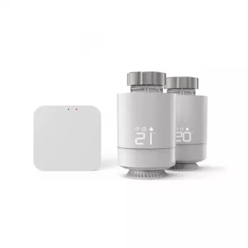 Hama set inteligente de control de calefacción Wi-Fi, 2 x termostato inteligente para radiador + hub (00176662)