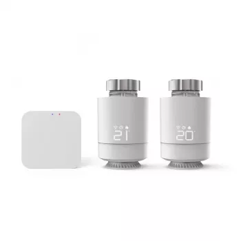 Hama set inteligente de control de calefacción Wi-Fi, 2 x termostato inteligente para radiador + hub (00176662)