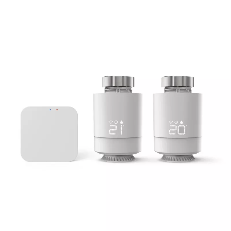 Hama set inteligente de control de calefacción Wi-Fi, 2 x termostato inteligente para radiador + hub (00176662)