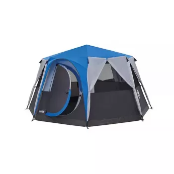 Tienda de campaña tipo cúpula Coleman Cortes Octagon 8 8 personas negro azul gris