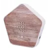 Máquina de sonido Olympia Sounds of Nature, blanca, dimensiones compactas 135×30×130 mm