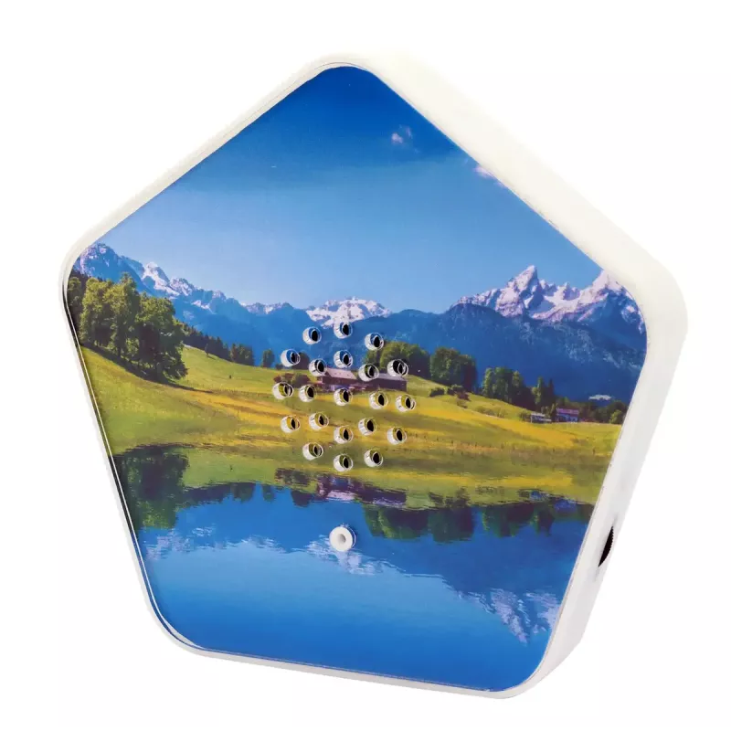 Máquina de sonido Olympia Sounds of Nature, blanca, dimensiones compactas 135×30×130 mm