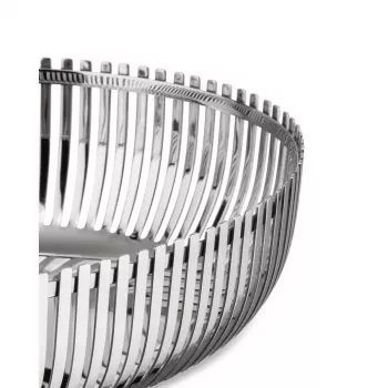 Cesta ovalada Alessi PCH06/26, acero inoxidable pulido, 26 cm