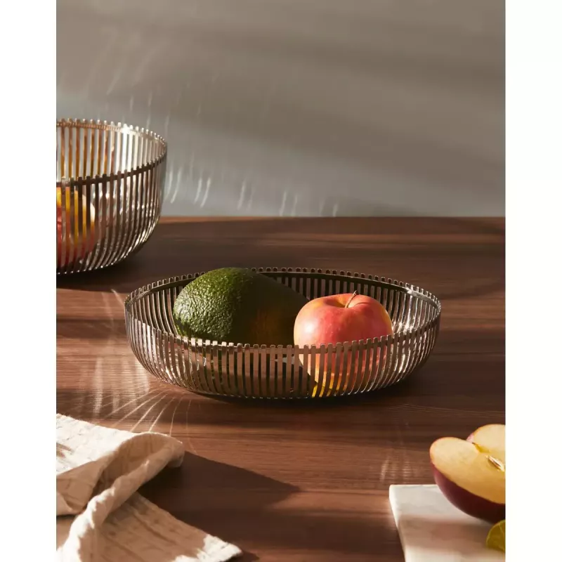 Alessi PCH06/26 Cesta ovalada, acero inoxidable pulido, 26 cm
