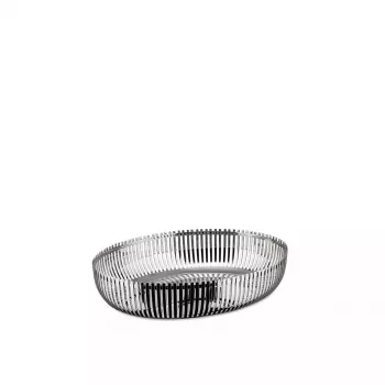 Cesta ovalada Alessi PCH06/26, acero inoxidable pulido, 26 cm