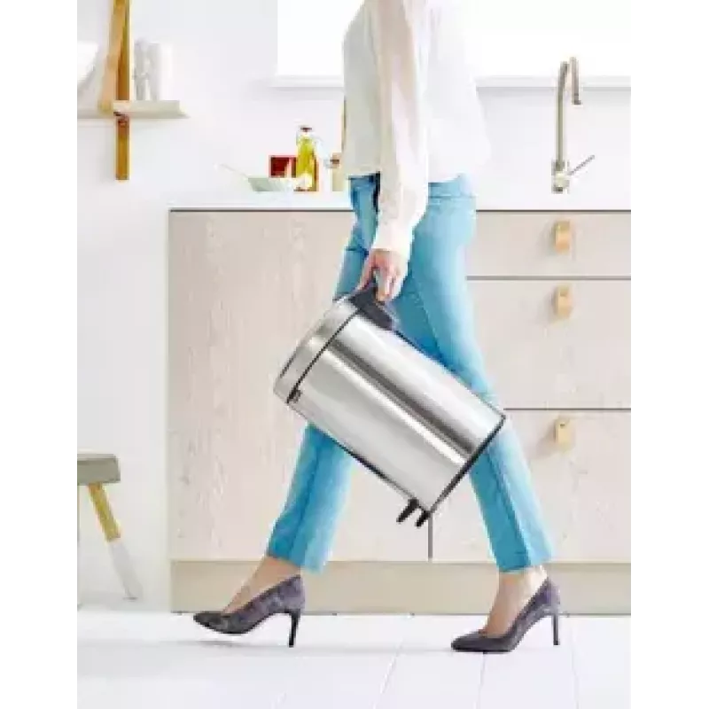 Cubo de basura Brabantia 112041 12 L redondo acero inoxidable