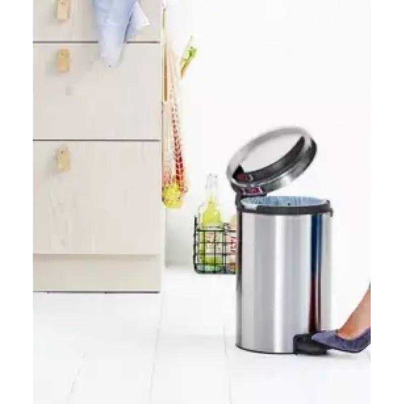 Cubo de basura Brabantia 112041 12 L redondo acero inoxidable