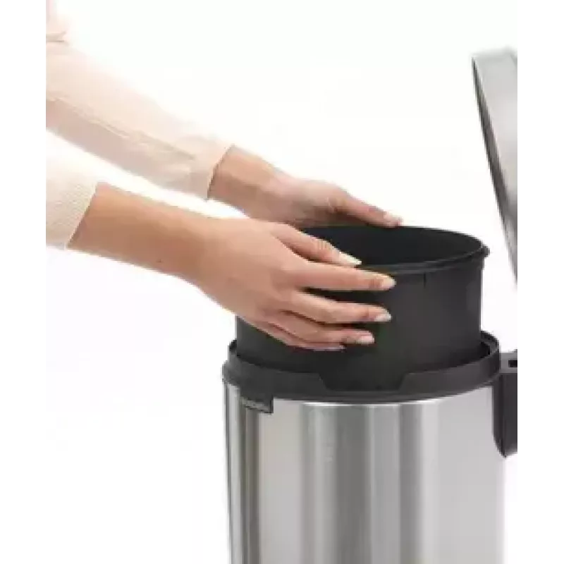 Cubo de basura Brabantia 112041 12 L redondo acero inoxidable