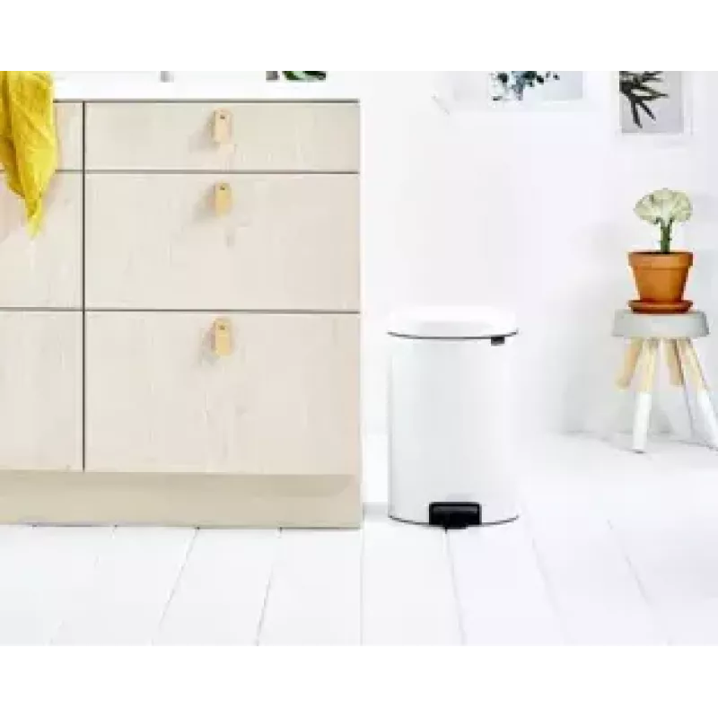 Cubo de basura Brabantia 111846 20L redondo blanco