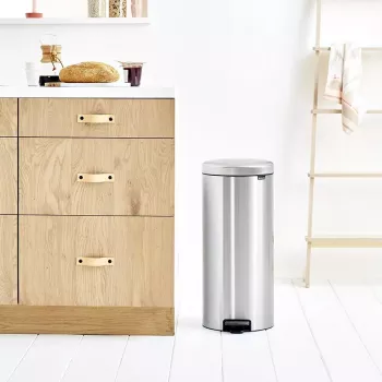 Cubo de pedal Brabantia newIcon redondo acero cepillado diámetro 30 cm
