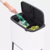 Cubo de basura Brabantia 313547 34 L rectangular plástico blanco