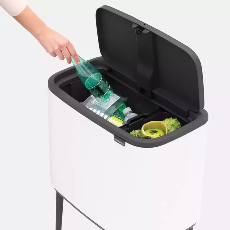 Cubo de basura Brabantia 313547 34 L rectangular plástico blanco