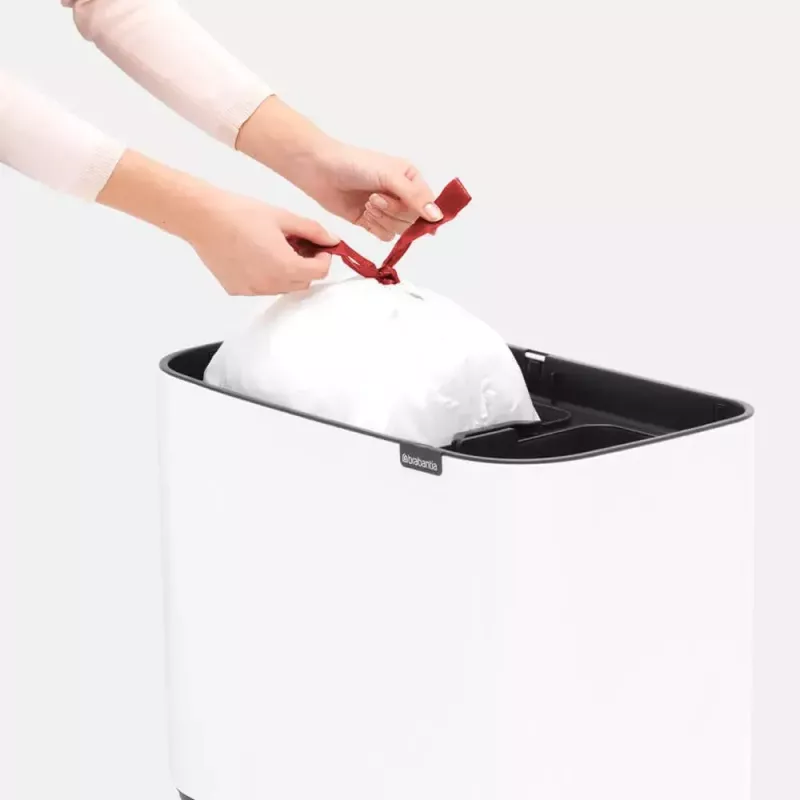 Cubo de basura Brabantia 313547 34 L rectangular plástico blanco