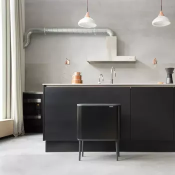 Cubo de basura Brabantia 316067 33L rectangular acero inoxidable negro