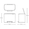 Cubo de basura rectangular Brabantia 121005 ancho 540 mm fondo 363 mm altura 440 mm
